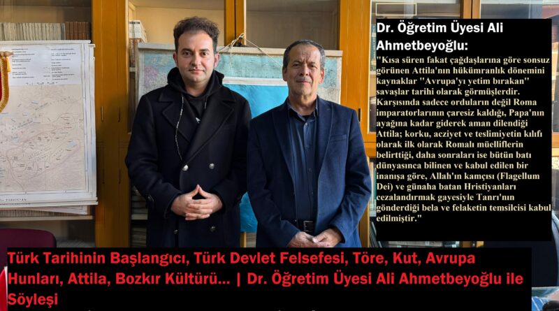 “Töre, İlk Türk Medeniyetinin Adıdır.”|Dr. Öğretim Üyesi Ali Ahmetbeyoğlu İle Söyleşi “Töre, İlk Türk Medeniyetinin Adıdır.”|Dr. Öğretim Üyesi Ali Ahmetbeyoğlu İle Söyleşi